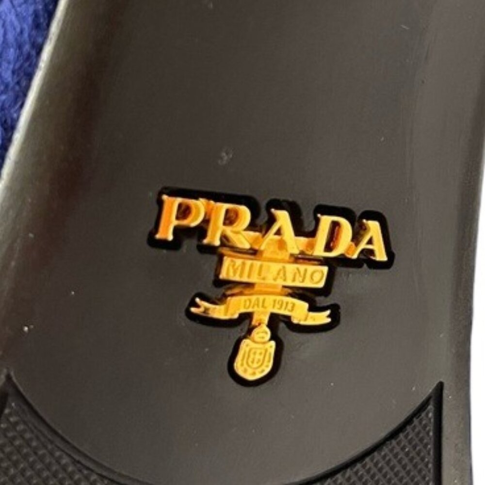 Prada NAVY Suede Platform Sandals NEW with COA - Picture 11 of 17